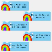 Cute Rainbow Personalized Kid's Labels