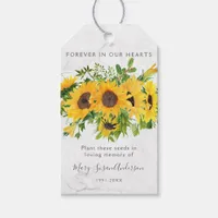 Marble Sunflowers Seed Packet Memorial Favor Tag