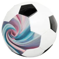 Pink and Blue Pastel Marble | Soccer Ball