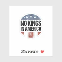 No Kings In America Vintage Patriotic No Kings Cre Sticker