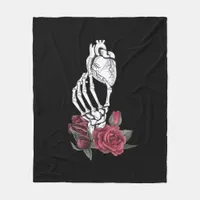 Heart The Skeleton's Hand Classic Fleece Blanket