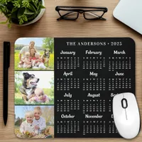 2026 Calendar Custom 3 Photos Modern Family Mouse Pad