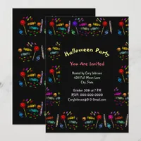 Halloween Candy Pattern Party Invitation