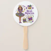 Bead Princess - Mardi Gras Hand Fan