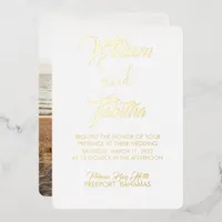 Formal Elegant Wedding Foil Invitation