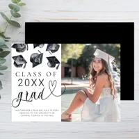 Modern Black and White Graduation Announcement