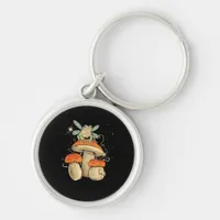 Cute Cottagecore Aesthetic Mushroom Frog Goblincor Keychain