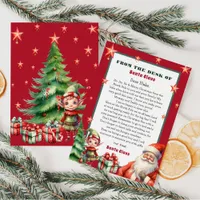 Personalized letter from Santa and Elf  Invitation