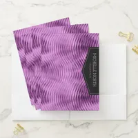 Black Label on Rippled Plum ID392 Pocket Folder