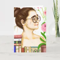 Happy Birthday | Artsy Woman in Glasses Card