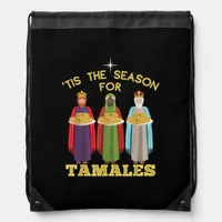 Tis Season For Tamales Funny Mexican Christmas Drawstring Bag