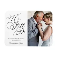 Elegant Anniversary Vow Renewal Photo Invitation Magnet