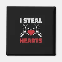 Steal Hearts Valentines Day Funny Skeleton Hand Magnet