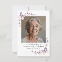 Prayer Card | Lilac Butterflies Photo