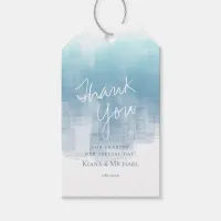 Watercolor Reflections Thank You Dusty Blue ID774 Gift Tags