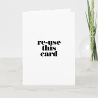 Reuse This Ultra-Minimalist White Generic Greeting Card