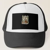 Cottagecore Skeleton With Flower Crown Trucker Hat