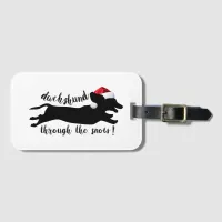 Dachshund through the snow Christmas Holidays Luggage Tag