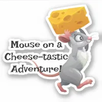 Cheese-tastic Mouse Adventure Sticker