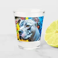 Urban Graffiti Street Art City Pitbull Lover Shot Glass