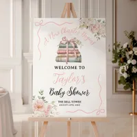 A New Chapter Begins Baby Shower Welcome Sign