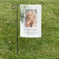 Greenery Photo Memorial Tribute Keepsake  Garden Flag