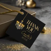 Old Hollywood Glam Chandelier Sweet 16 ID1108 Favor Tags