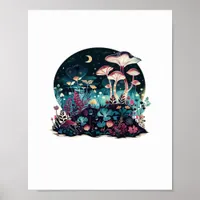 Cottagecore And Aesthetic Goblincore Mushroom Fair Poster