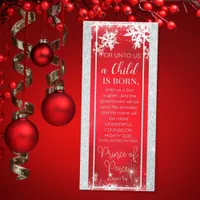 For Unto Us a Child is Born Christmas Bookmark