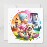 It's a Girl, Of Course! Disc Golf Pun Baby Shower Invitation