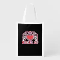 Hands Halloween Classic – Spooky Skeleton Design Grocery Bag