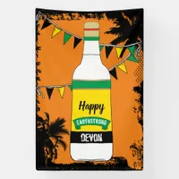 Jamaican Birthday Happy Earthstrong Rum Bottle Banner