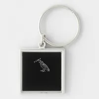 Crow F-Caw-F Funny Vintage Graphic Keychain