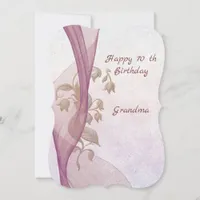 Elegant floral 70 th Birthday card 