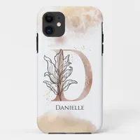 Monogram Initial Modern Letter D Boho Personalized iPhone 11 Case