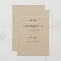  Simple Minimal Modern Wedding   Enclosure Card