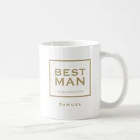 Best Man Gold typography/Name/gift Coffee Mug