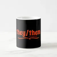 They Them in Orange  Coffee Mug