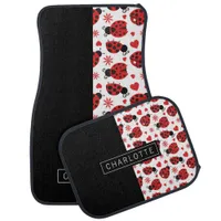 Ladybird Monogram Polka Dot  Car Floor Mat