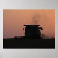 Combine at Sunset Poster
