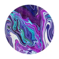 Purple, Blue and Teal Abstract Fluid Art  Cutting Board