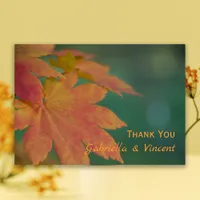 Autumn Colors Wedding Thank You Notes - Flat Invitation