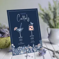 Wild & Whimsical Wedding Signature Drinks ID1110 Pedestal Sign