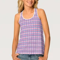 Subtle Bisexual Colors Plaid Tank Top