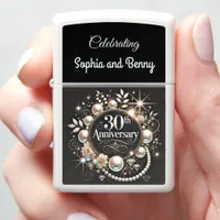 Pearl Elegance: 30th Anniversary Design W Zippo Lighter