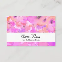 *~* Popular Floral Watercolor Pink Lavender Chic Business Card