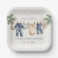 A Merry Little Baby Shower Christmas Boy Shower Paper Plates