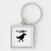 Grunge Coffee F Caw F Crow Humor Creative Style Keychain