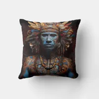 Vibrant Tribal Fusion Art Throw Pillow