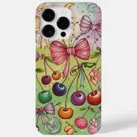 bow and cherry pattern  Case-Mate iPhone 14 pro max case